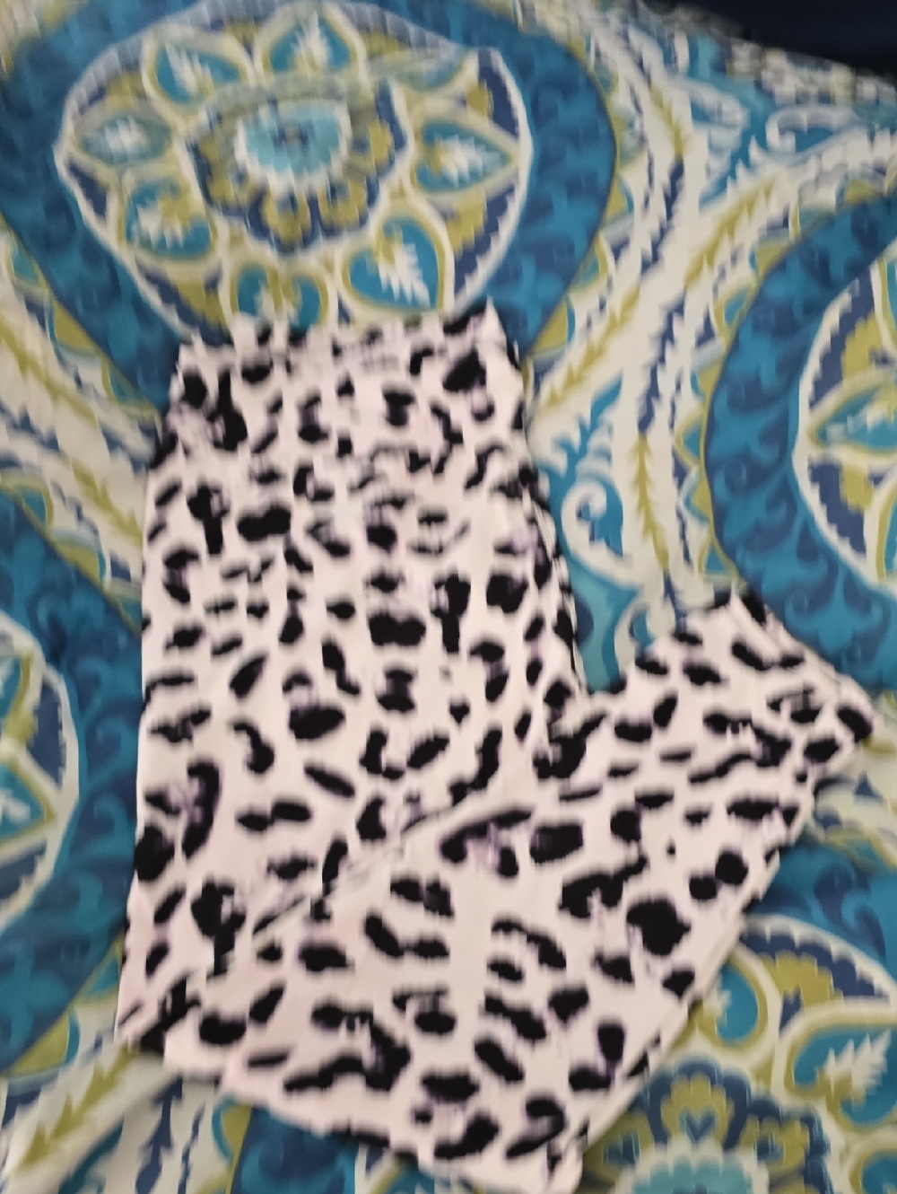 Black & White Leopard Print Leggings By Simple Addiction Size Curvy